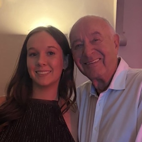 Alice Footer, founder of FromBeyond.co, with her grandad Stan